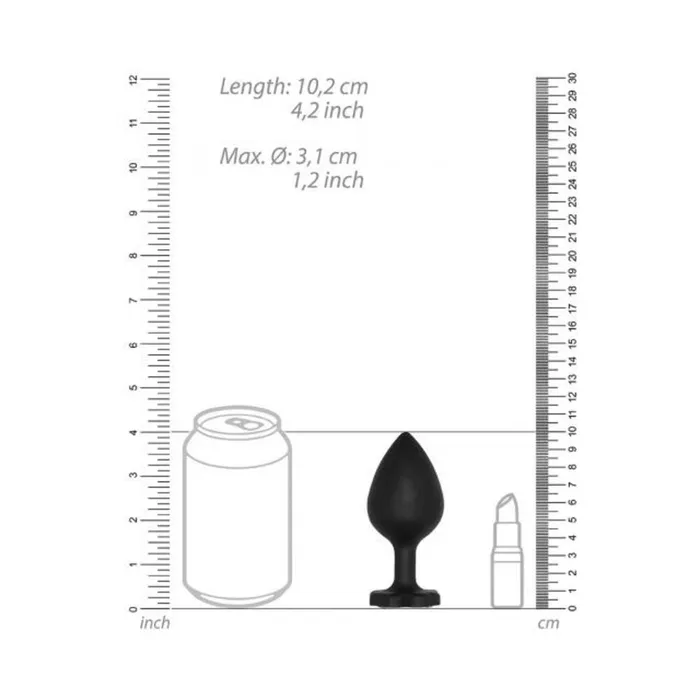 Fairvillacom Anal Ouch Extra Large Lucky Diamond Butt Plug Black