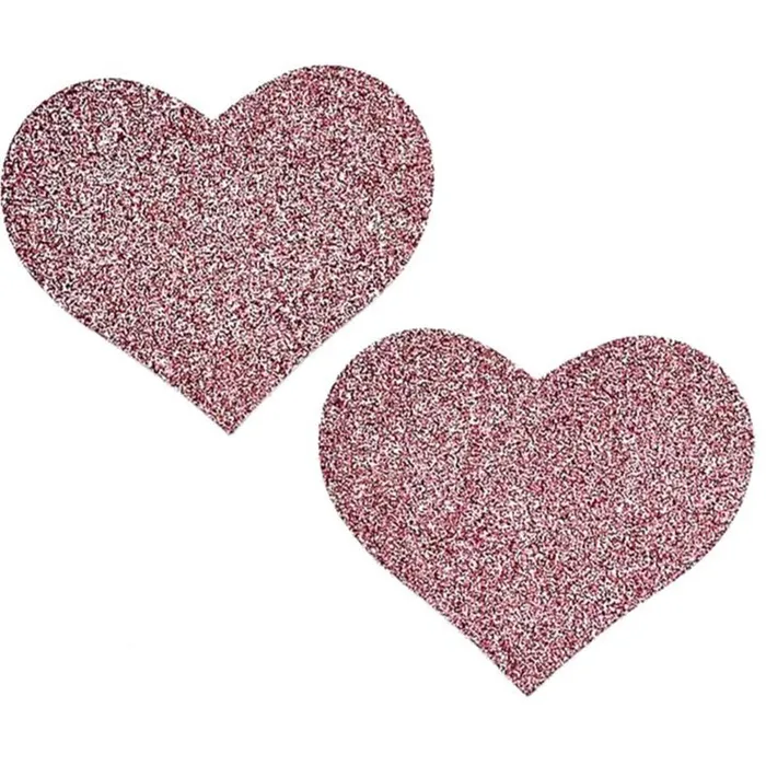 Vibrators Heart Shaped Glitter Pasties Pink OS Fairvillacom