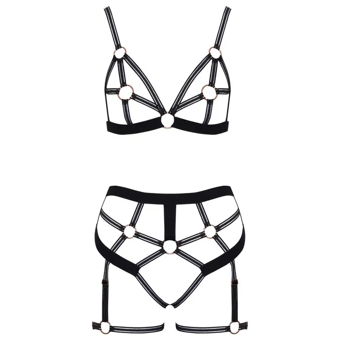 Couples Cottelli Collection Bondage Strappy Bra Set Couples Cottelli Collection Bondage Strappy Bra Set