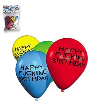 Willams Tradeing Company Vibrators Happy Fucking Birthday Balloons