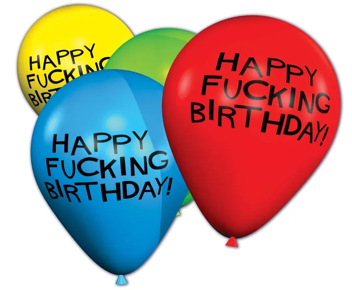 Willams Tradeing Company Vibrators Happy Fucking Birthday Balloons